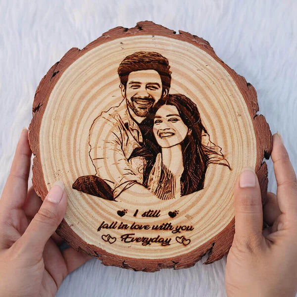 Himalayan Natural Wooden Engraved Frame