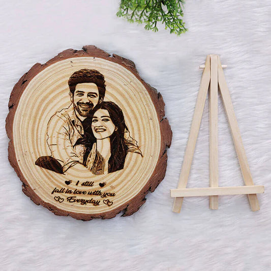 Himalayan Natural Wooden Engraved Frame